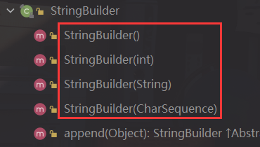 StringBuilder构造方法