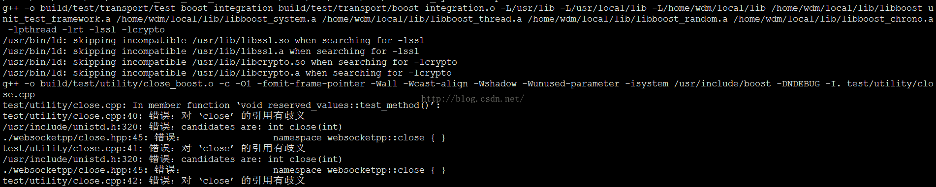 WebSocket使用（C++环境）（一） --- websocket++库的安装与使用