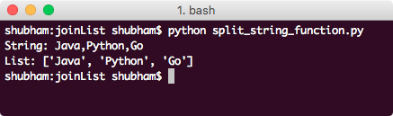 python split function, split string in python